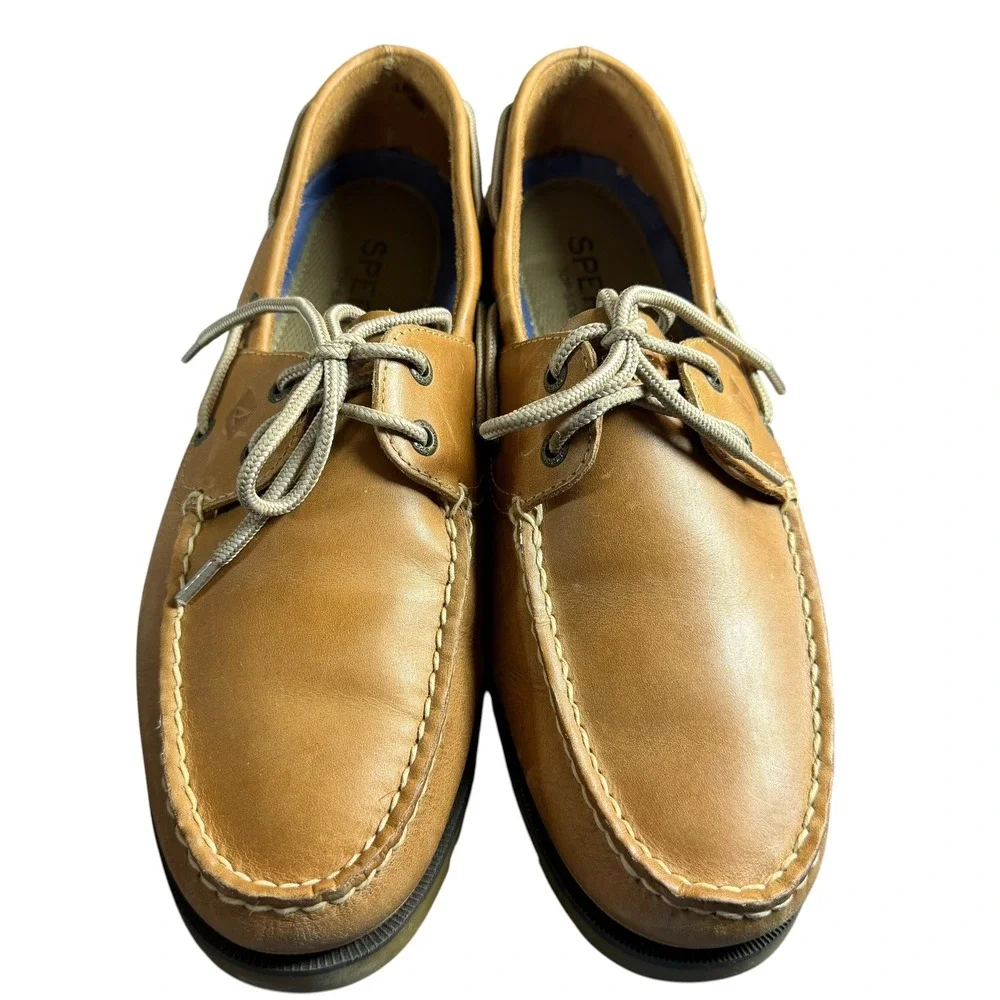 Sperry Top-Sider Authentic Original Tan Leather Boat Shoes Mens 10.5 M